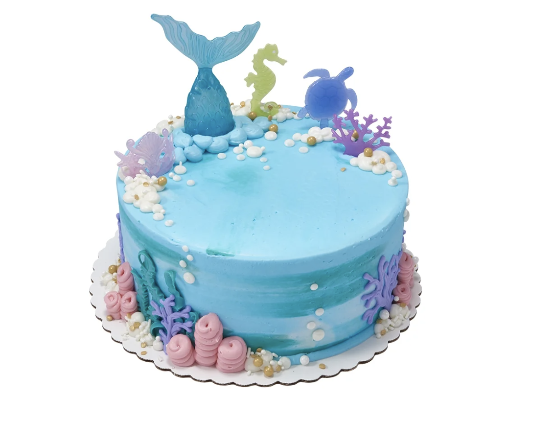 mermaid round cake
